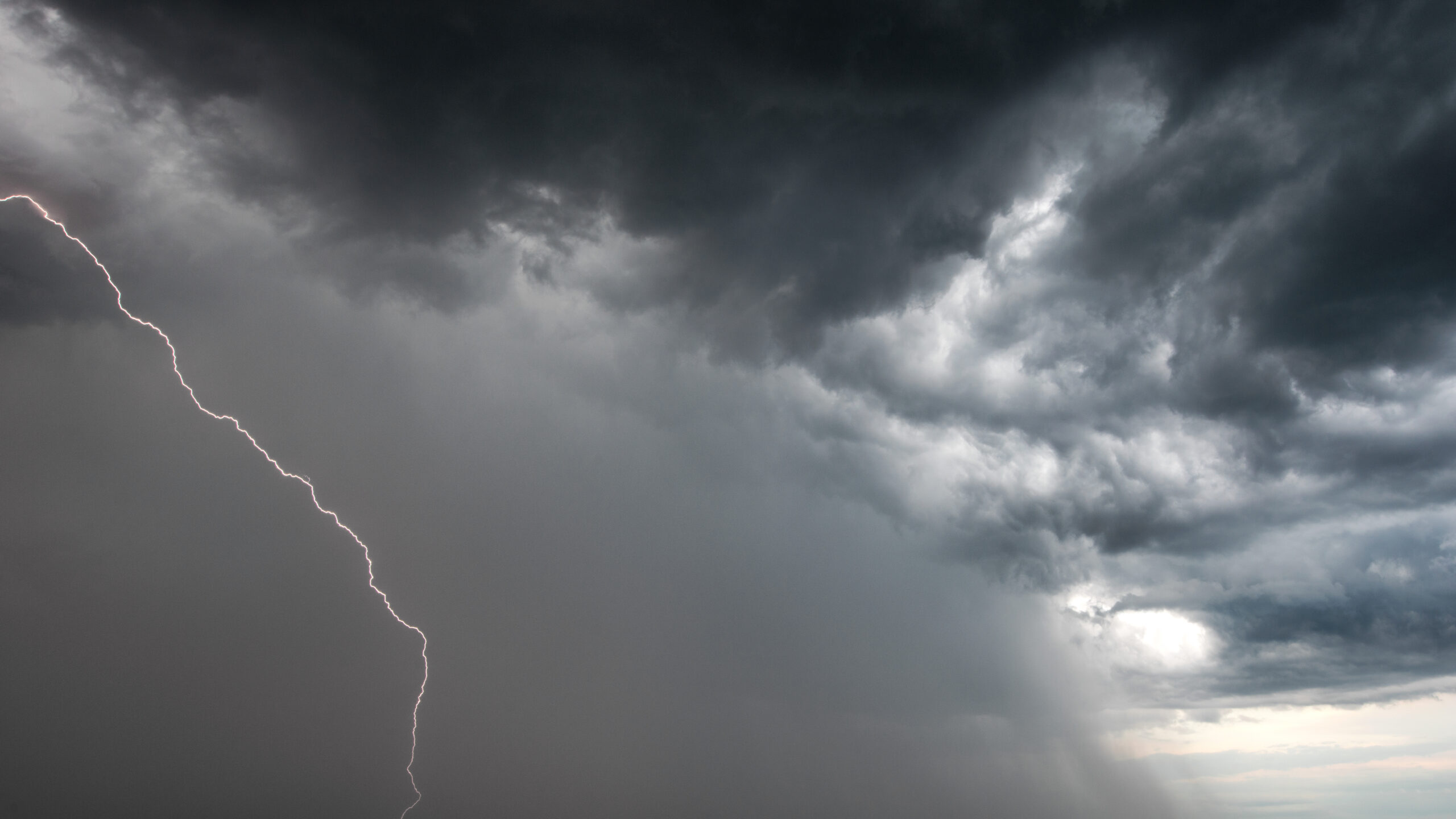 Lightning storm over the city, Prague, Czech republic
